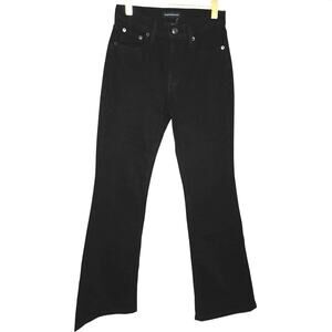 Aeropostale High Rise Black Flare Jeans 2000s Indie Sleaze Y2K Mall Goth Size 4R